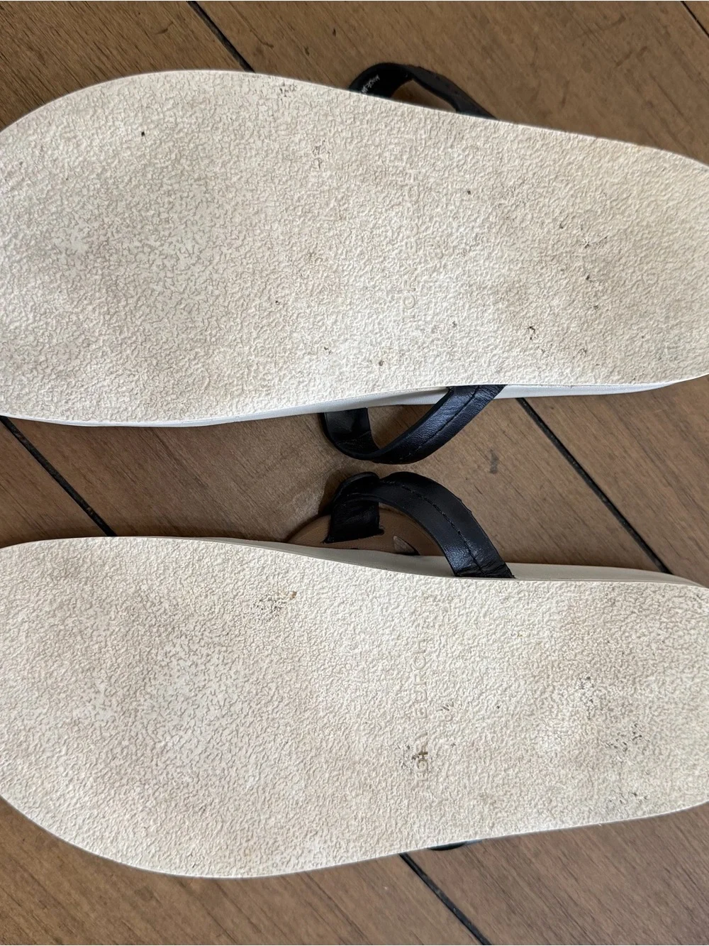 Tory Burch Miller Cloud Logo Thong Sandals in Black and White